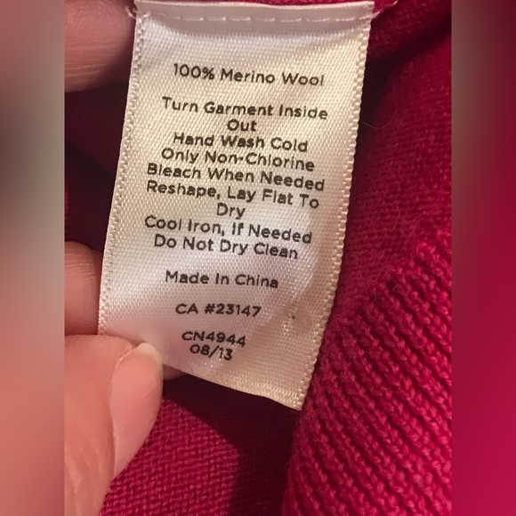 Talbots Delicate Pink Wool Jewel Gold Pink Stone Buttons Cardigan Sz. XS - Picture 6 of 9